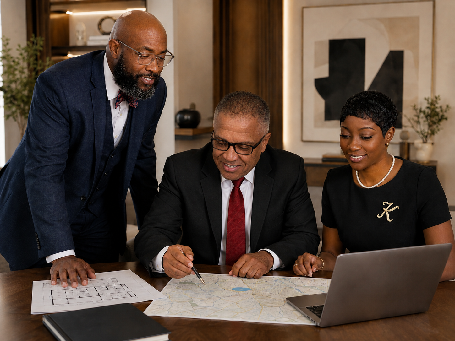 The Wright Team collaborating on real estate planning